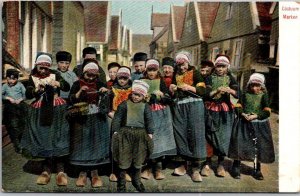 Children In Traditional Costume Marken Netherlands