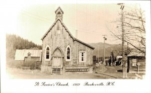 Canada St Saviour's Church Barkerville British Columbia 1869 RPPC 08.05