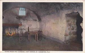 Florida Saint Augustine Guard Roon And Dungeon Fort Marion