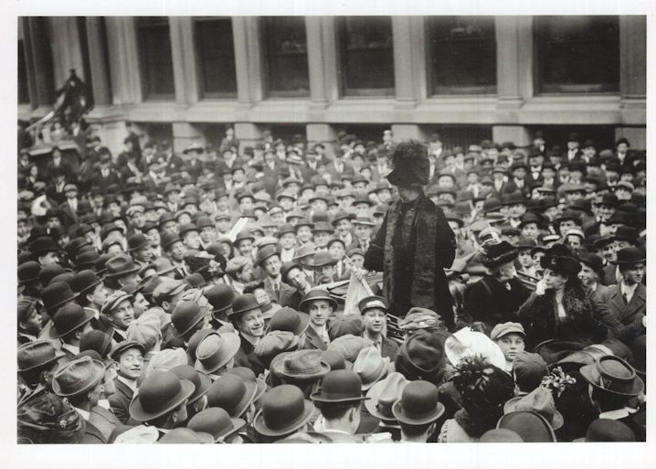 Emmeline Pankhurst New York Wall Street Suffragette Speech Postcard