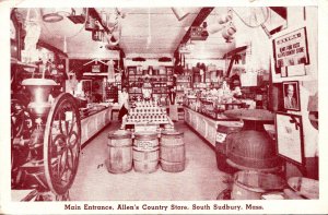 Massachusetts South Sudbury Allen's Country Store Main Entrance 1950