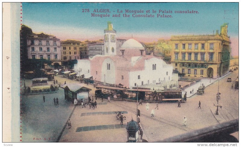 Mosquee And The Consulate Palace, Alger, Algeria, Africa, 1900-1910s