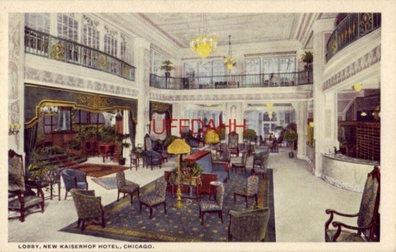 LOBBY, NEW KAISERHOF HOTEL, CHICAGO, IL Roessler & Teich, Proprietors