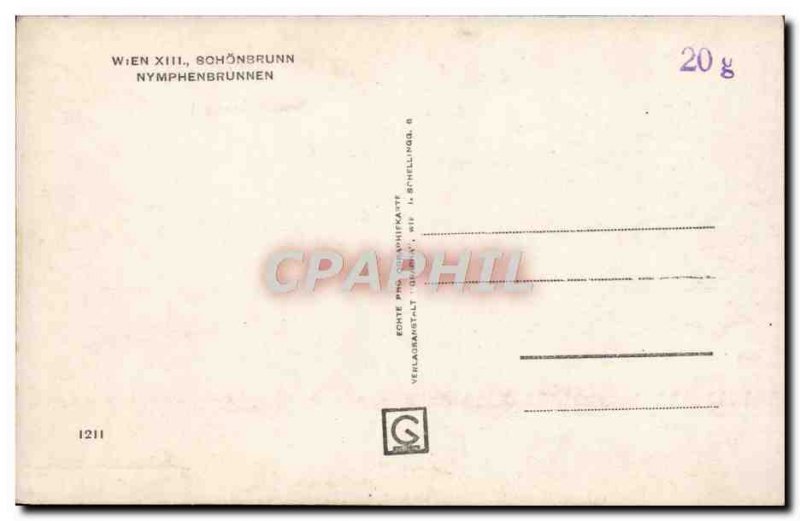 Old Postcard Wien Schonbrunn Nymphenbrunnen