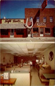 Lake of the Ozarks Missouri Night Hawks Cafe Rodeo Room Diner Booths Postcard W8