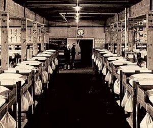 1930s WWII NAVY SHIP INTERIOR BARRACKS BUNKS SAILORS  RPPC PHOTO POSTCARD 36-77