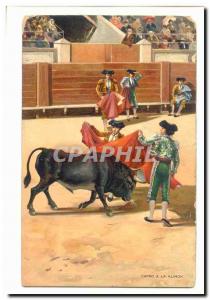 Old Postcard Capro has Alimon (bullfight toro)