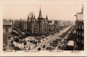Spain Madrid Avenida Alfonso XIII Vintage RPPC C111