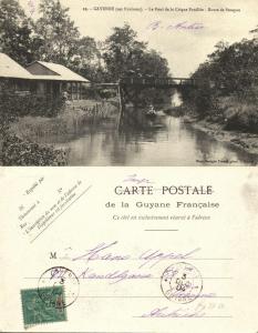 french guyana, CAYENNE, Crique Fouilée Bridge (1904) Stamp