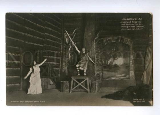 174684 WALKURE 1907 Wagner OPERA singer STAGE Vintage photo PC