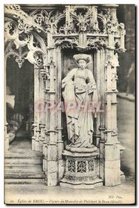 Old Postcard Brou Church Figure Mausoleum of Philibert le Beau