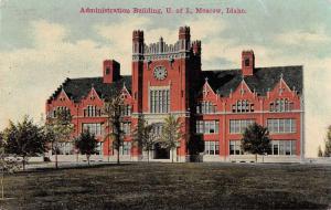 Moscow Idaho University Admin Building Antique Postcard J74108