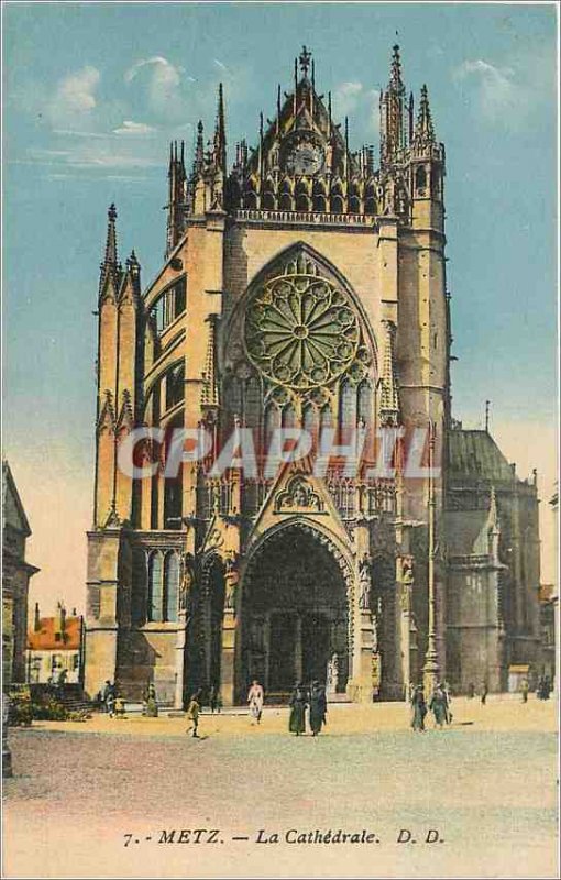 Old Postcard Metz Cathedral