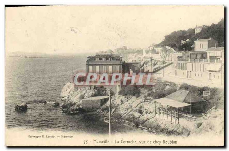 Postcard Old Marseille Corniche for at Roubion