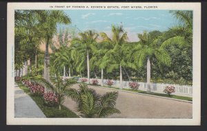 Florida FORT MYERS In Front of Thomas A. Edison Estate ~ WB