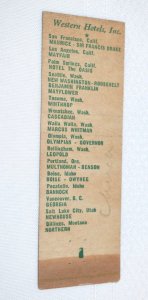 Hotel Maurice 20 Front Strike Matchbook Cover