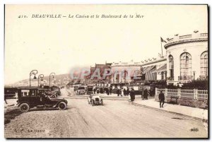 Old Postcard Deauville La Plage Fleurie Casino and Sea Boulevard