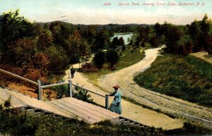 New York Rochester Seneca Park Showing Trout Lake 1907