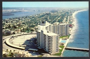 Florida CLEARWATER BEACH Air View looking Southwest over Mandalay Shores Apts