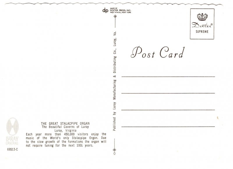 Great Stalacpipe Organ, Beautiful Caverns, Luray Virginia