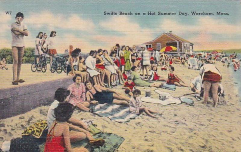 Massachusetts Wareham Swifts Beach On A Hot Summer Day 1947