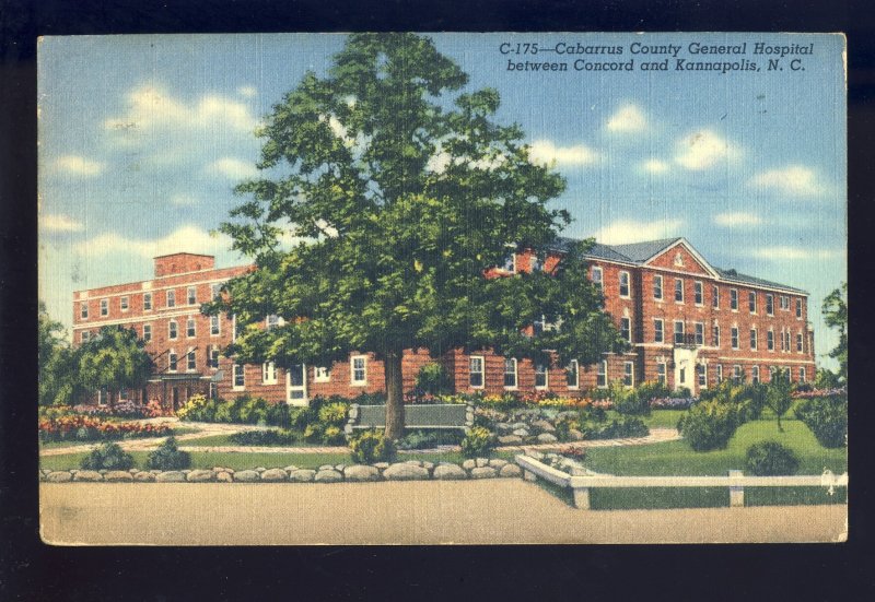 Kannapolis, North Carolina/NC Postcard, Cabarrus County General Hospital, 1942!