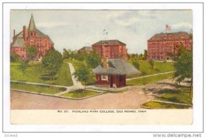 Highland Park College, Des Moines, Iowa, PU-1908