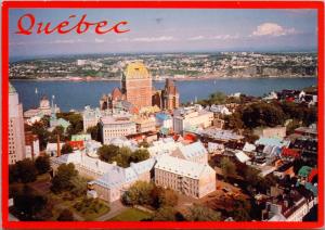 Quebec City QC Birdseye c1992 Vintage Postcard D35
