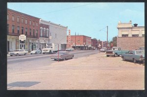 ATTICA OHIO DOWNTOWN STREET SCENE OLD CARS VOLKSWAGEN BUG VINTAGE POSTCARD