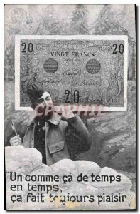 Postcard Old Bilelt Twenty Francs