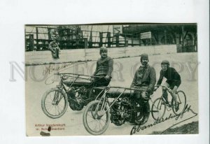 3156725 1908 AUTOGRAPH of Coach on Motorcycle cyclist FACSIMILE