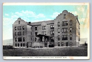 J92/ Bozeman Montana Postcard c1910 Hamilton Hall State College 36