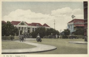 curacao, D.W.I., WILLEMSTAD, City Hall (1930s) Sunny Isle No. 4 Postcard