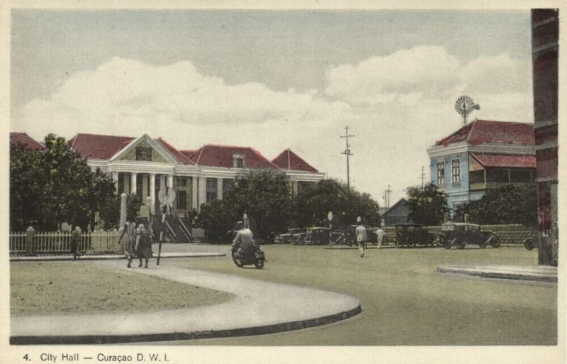 curacao, D.W.I., WILLEMSTAD, City Hall (1930s) Sunny Isle No. 4 Postcard (1)