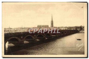 Postcard Old Bridge Bordeaux