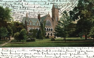 Vintage Postcard 1900's School Of Science Princeton University New Jersey NJ