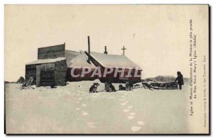 Postcard Old Dog Dogs Church and home d & # 39habitation of the nearest missi...