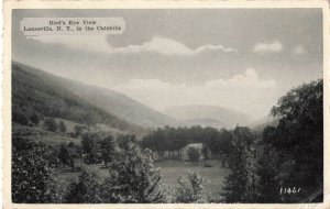 c.1942 Real Photo Birds Eye View Lanesville, N.Y. in the Catskills RPPC 2T3-240  