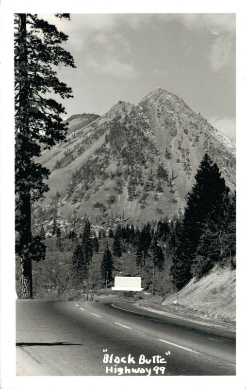 USA Black Butte Highway 99 RPPC 04.93