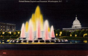 Washington D C United States Capitol and Fountain