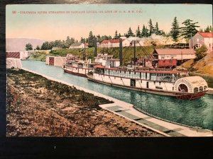 Vintage Postcard 1907-1915 Columbia River Steamer Cascade Locks Oregon