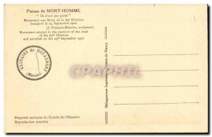 Plateau Dead Man Old Postcard Memorial of the 69th Division inaugurated Septe...