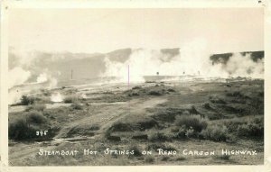 1940s Steamboat Hot Springs Reno Carson Highway Nevada RPPC Photo Postcard 6682