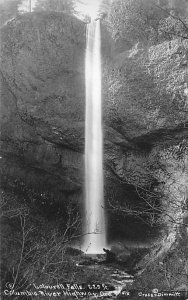 Latourell Falls real photo - Columbia River Highway, Oregon OR  