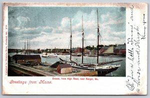 Brewer ME~Sister City Of Bangor~View From High Head Estate~Penobscot River~1904