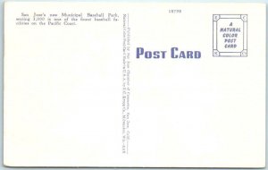 SAN JOSE, California CA ~ MUNICIPAL BASEBALL PARK ca 1940s Linen Postcard