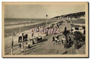 Old Postcard Deauville Beach Fleurie Le Bar du Soleil