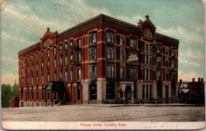 Postcard Throop Hotel in Topeka, Kansas