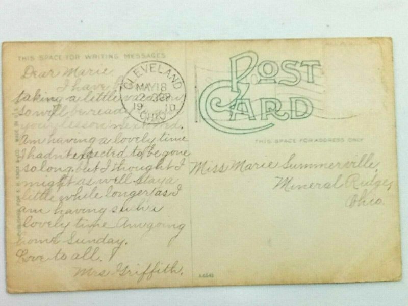 Vintage Postcard 1910 Carnegie Library Muncie Indiana