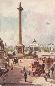 W. Matthison. London Trafalgar Square. Horses Tuck Oilette PC # 7924